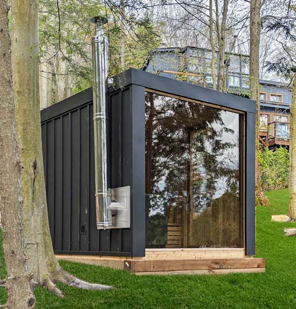 Outdoor Neptune Sauna - 7 Person - Clear Red Cedar