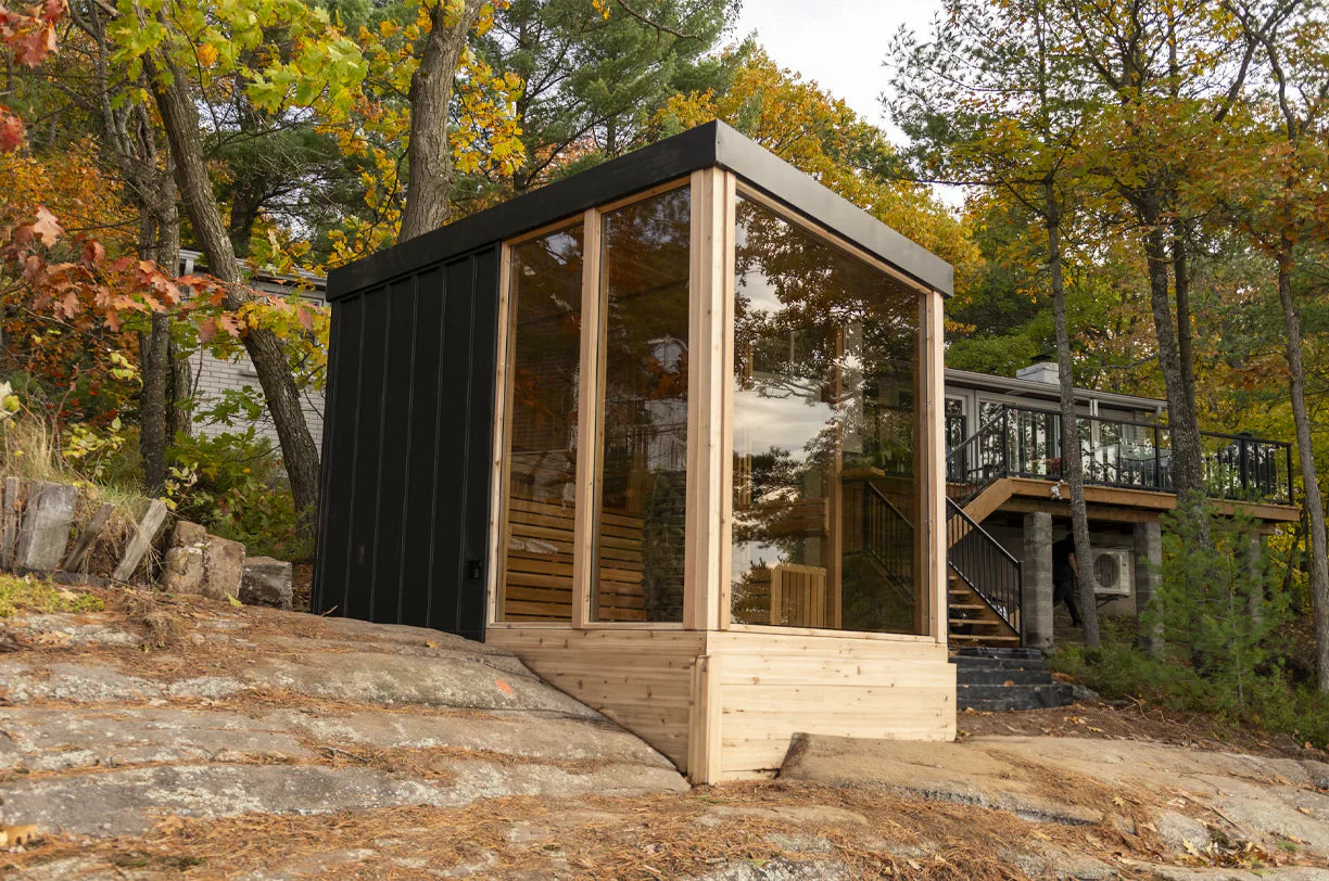 Outdoor Orion Sauna - 7 Person - Clear Red Cedar