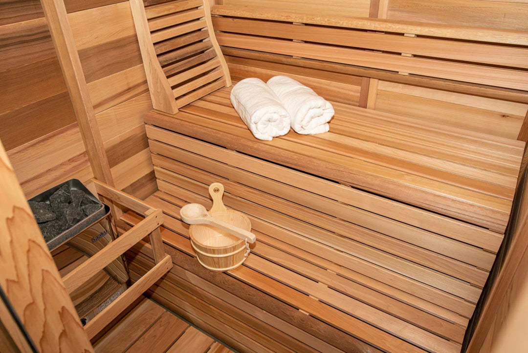 Indoor 552 Pure Cube Sauna - 3 Person - Knotty Red Cedar