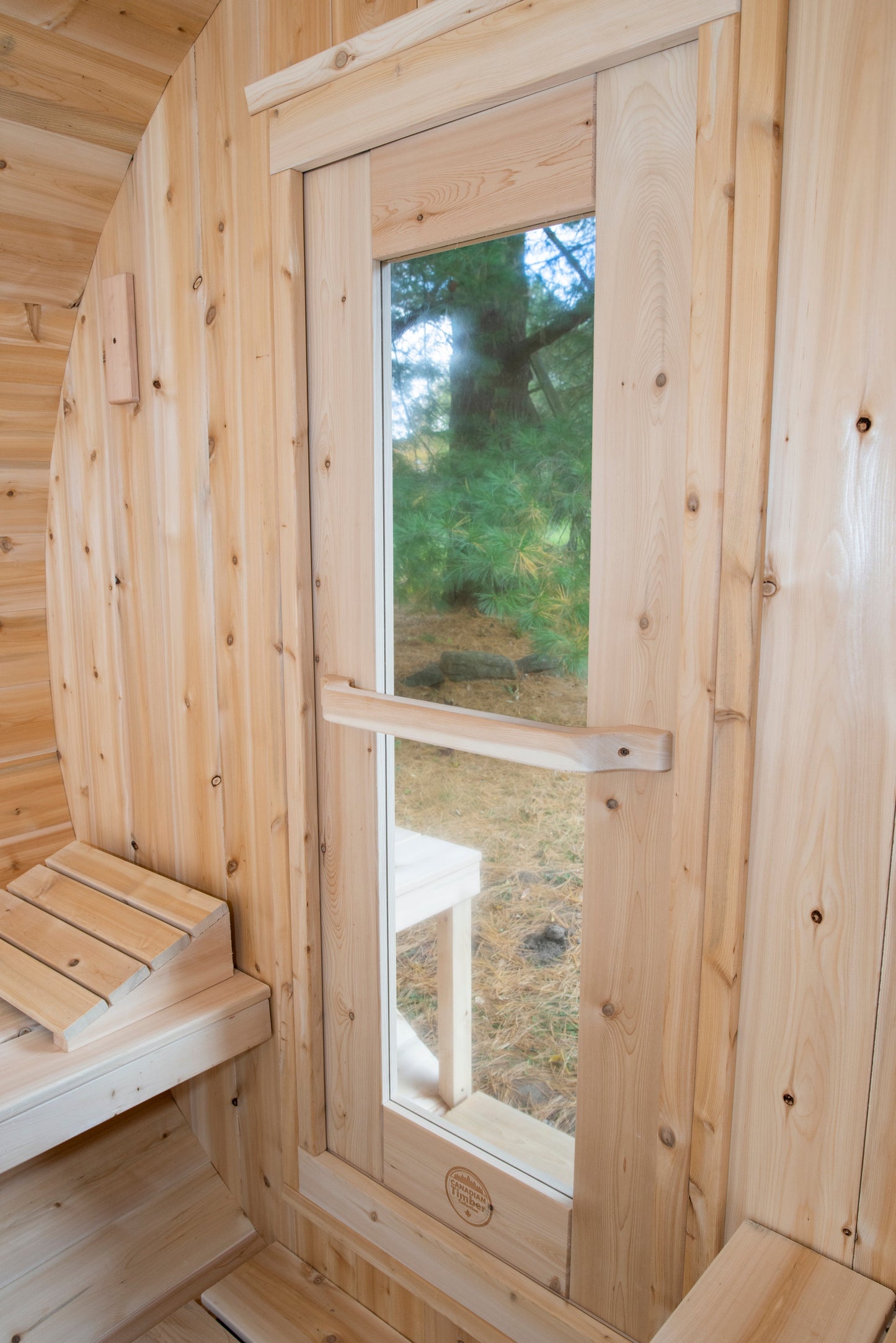 Dundalk Canadian Timber White Cedar Serenity Outdoor Sauna | 2-4 People | Wood or Electric Heater