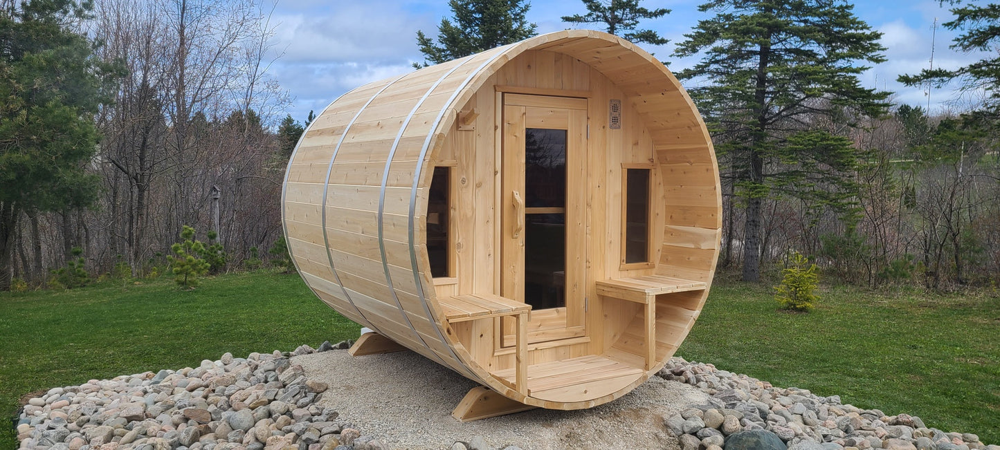 Dundalk Canadian Timber White Cedar Tranquility Outdoor | 2-4 People | Wood or Electric Heater