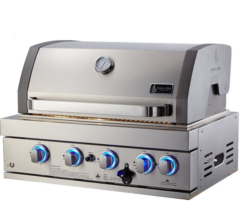 Mont Alpi 4-burner Deluxe Island with 45-degree corners MAi400-D45 - 106''