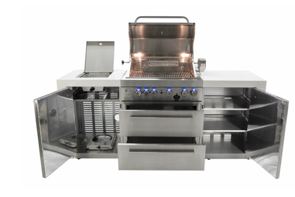 Mont Alpi 4-burner Deluxe Island MAi400-D 82''