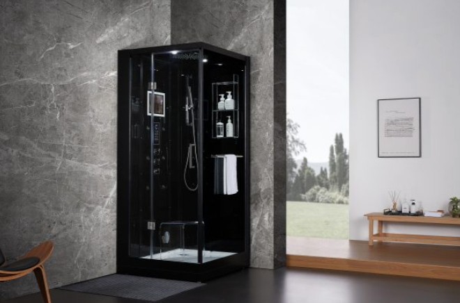 Platinum Arezzo Steam Shower - Black