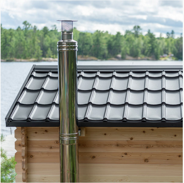 Dundalk Canadian CT Georgian Cabin Sauna with Changeroom | 2-6 People | Wood or Electric Heater