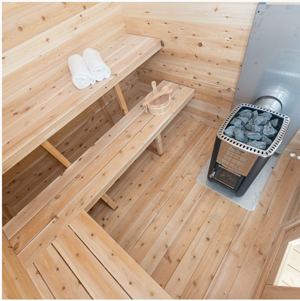 CT Georgian Cabin Sauna with Porch | 2-6 People | Wood or Electric Heater