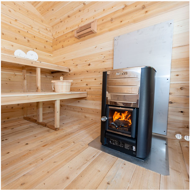 CT Georgian Cabin Sauna with Porch | 2-6 People | Wood or Electric Heater