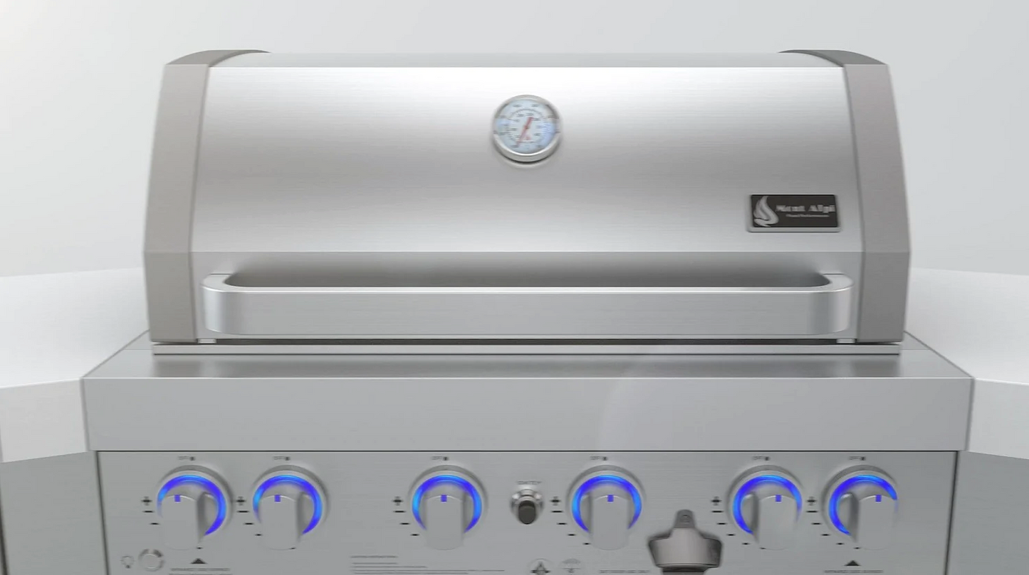 Mont Alpi 4-burner Deluxe Island featuring a 90-degree corner and beverage center MAi400-D90BEV - 82''-88''