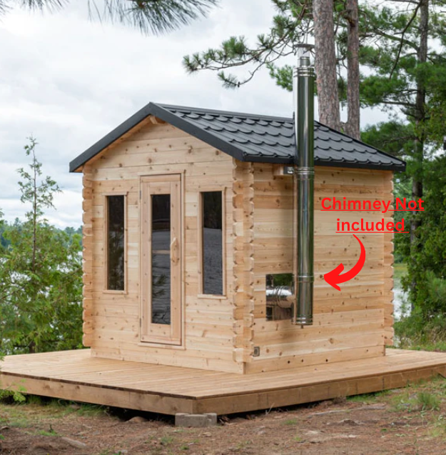 CT Georgian Cabin Sauna with Porch | 2-6 People | Wood or Electric Heater