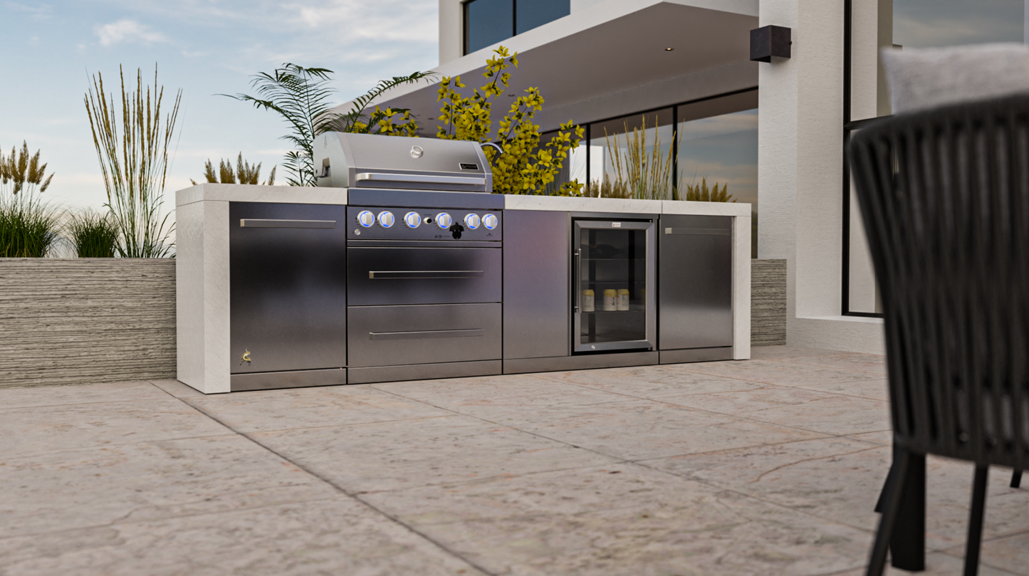 Mont Alpi 4-burner Deluxe Island With A Beverage Center MAi400-DBEV - 120''