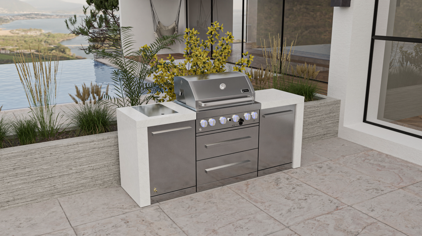 Mont Alpi 4-burner Deluxe Island MAi400-D 82''