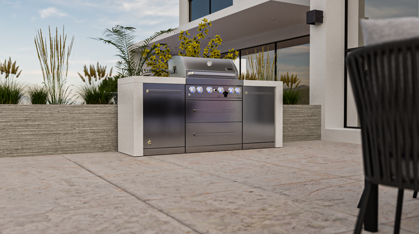 Mont Alpi 4-burner Deluxe Island MAi400-D 82''