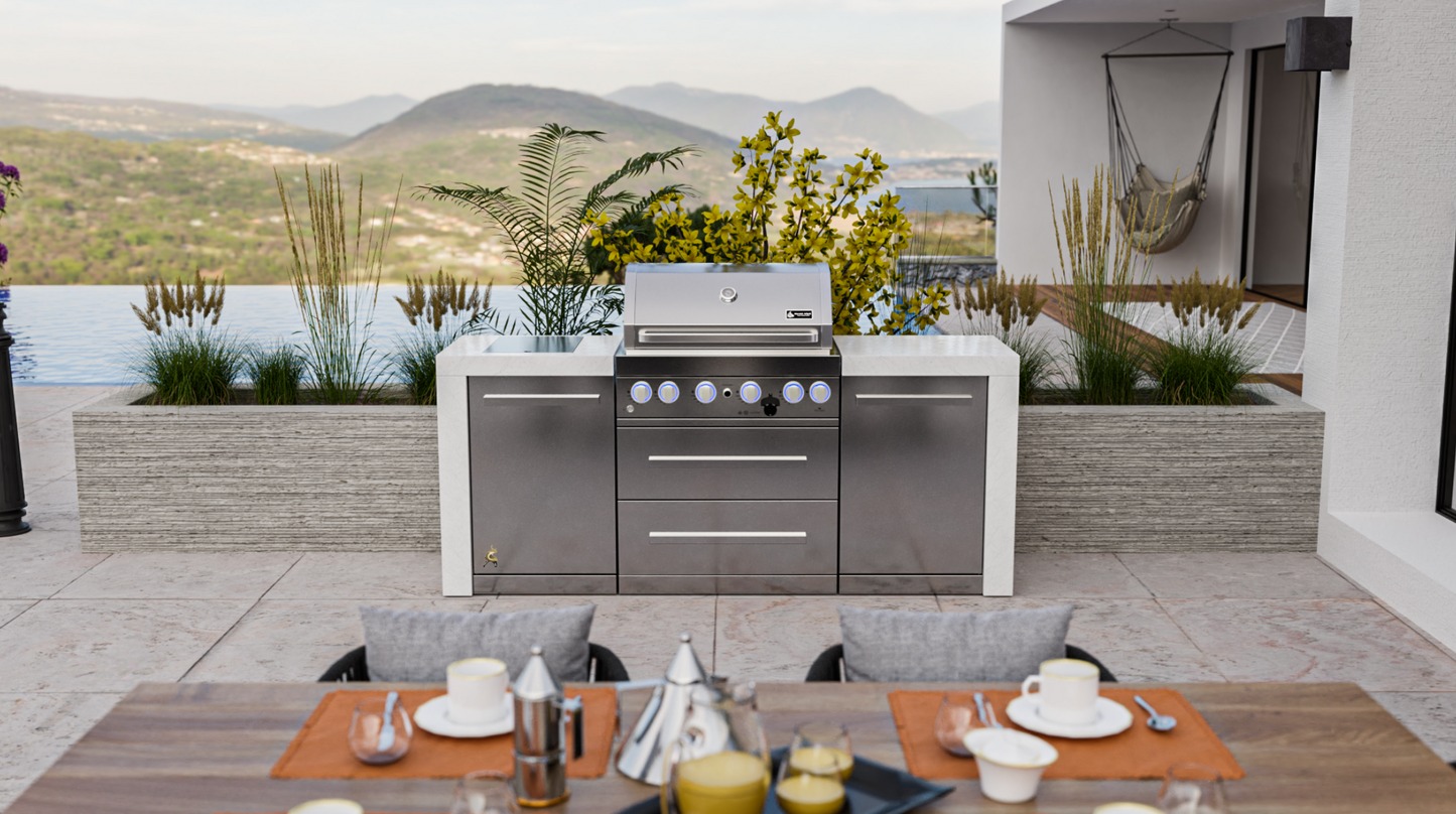 Mont Alpi 4-burner Deluxe Island MAi400-D 82''