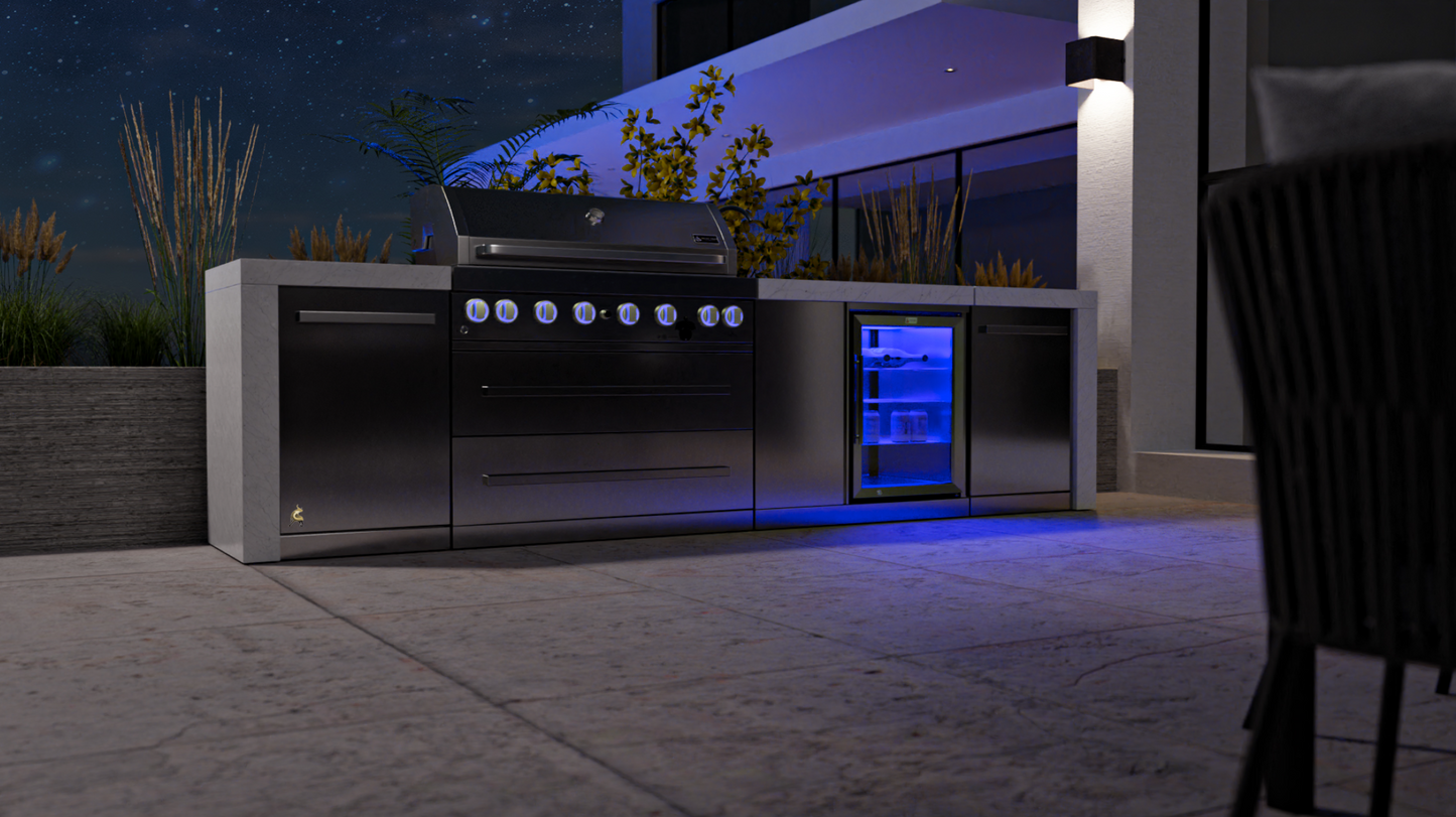 Mont Alpi 6-burner Deluxe Island With A Beverage Center MAi805-DBEV - 132''