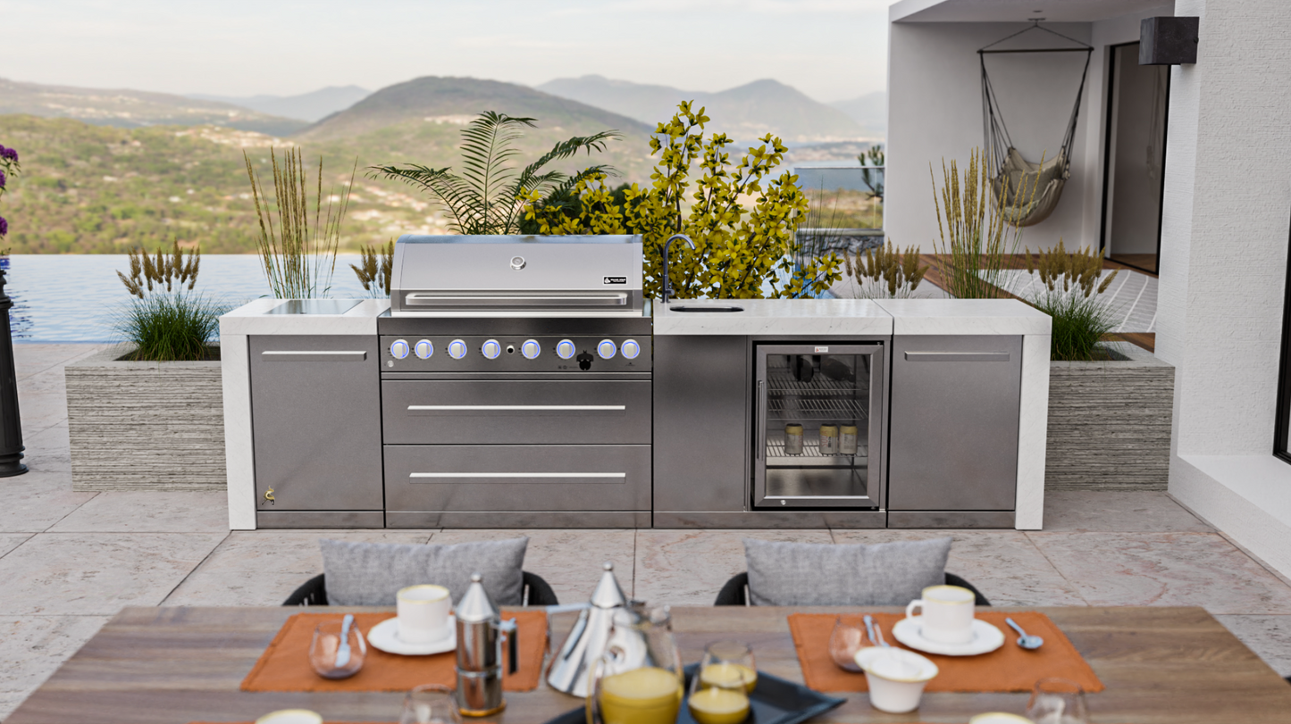 Mont Alpi 6-burner Deluxe Island With A Beverage Center MAi805-DBEV - 132''