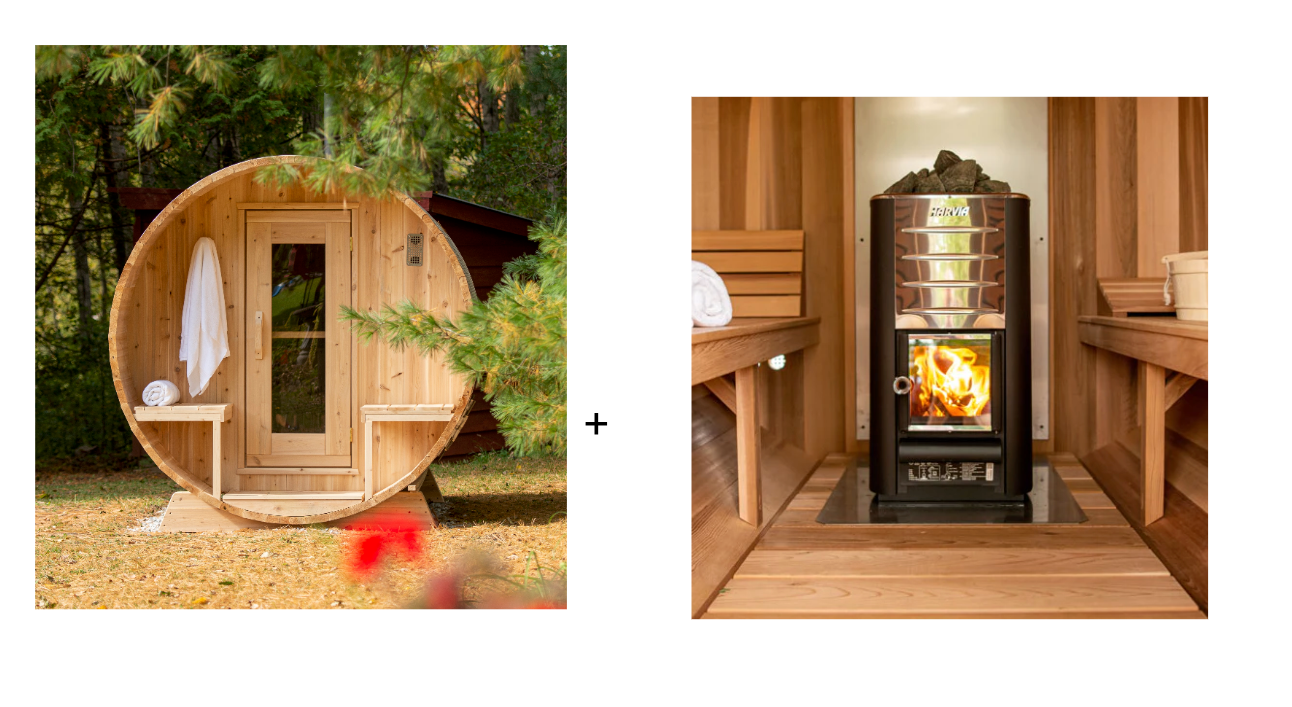 Dundalk Canadian Timber White Cedar Serenity Outdoor Sauna | 2-4 People | Wood or Electric Heater