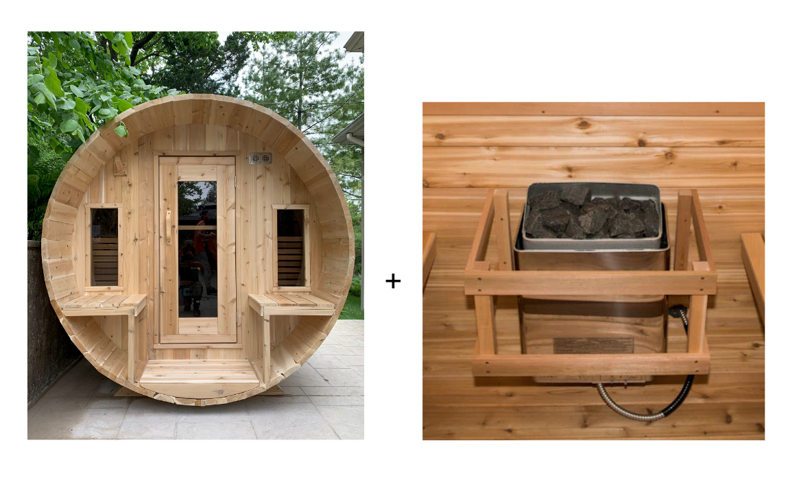 Dundalk Canadian Timber White Cedar Tranquility Outdoor | 2-4 People | Wood or Electric Heater