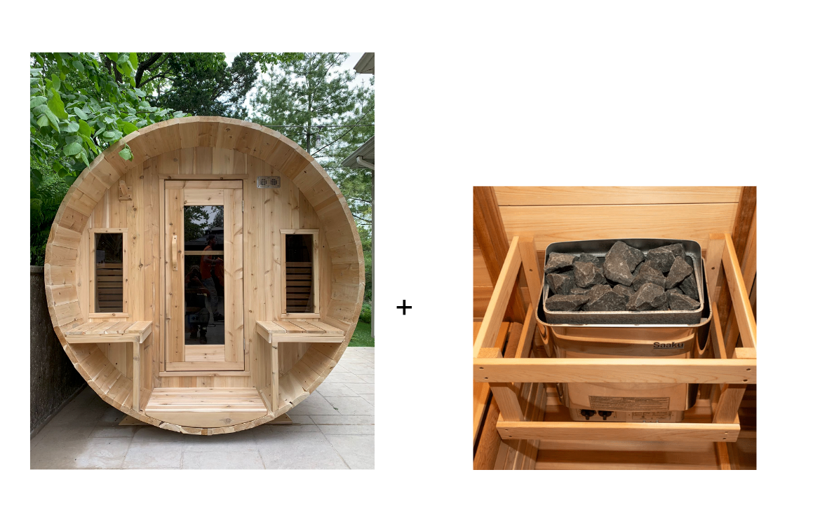 Dundalk Canadian Timber White Cedar Tranquility Outdoor | 2-4 People | Wood or Electric Heater