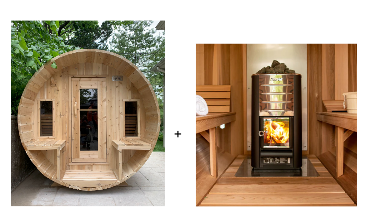 Dundalk Canadian Timber White Cedar Tranquility Outdoor | 2-4 People | Wood or Electric Heater