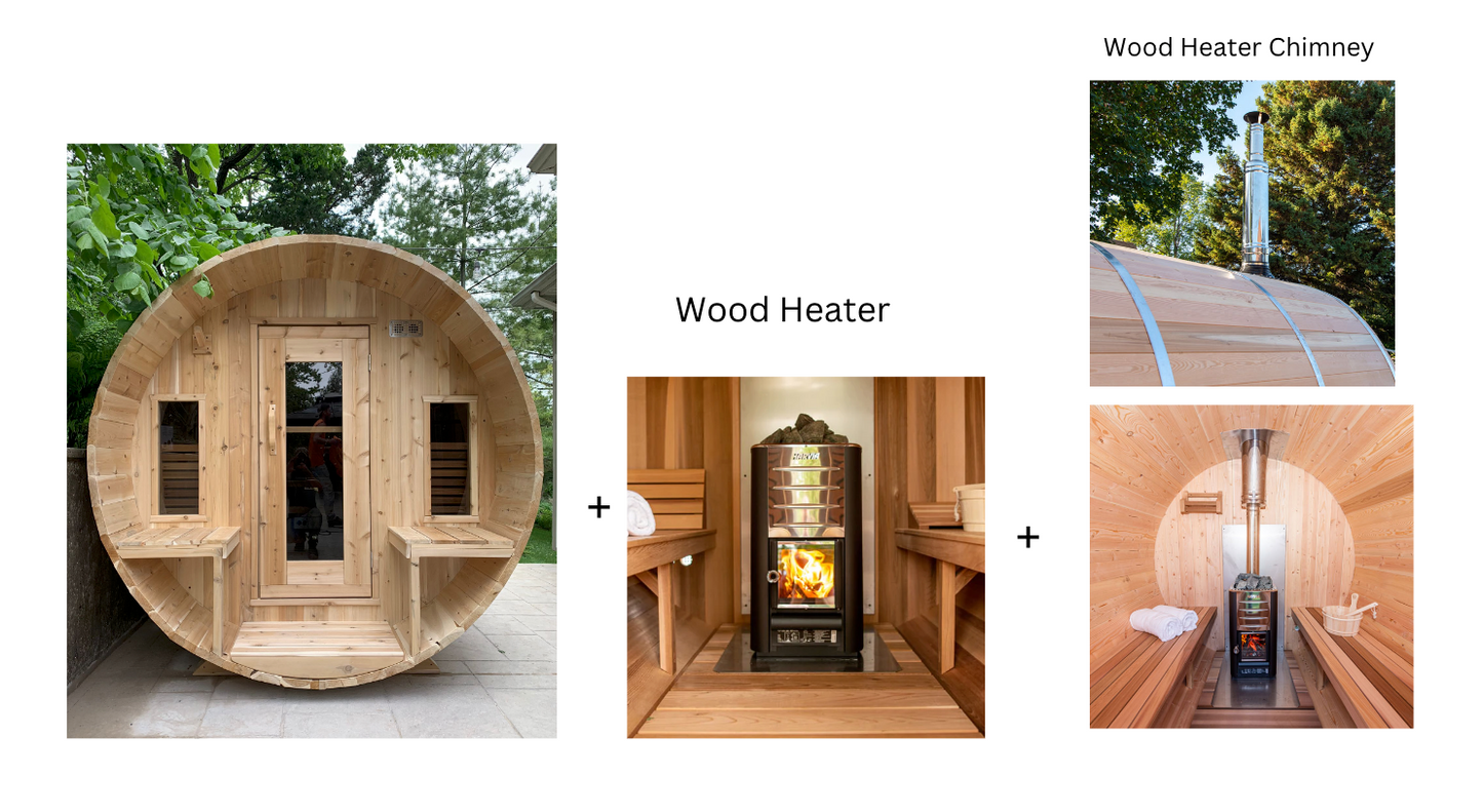 Dundalk Canadian Timber White Cedar Tranquility Outdoor | 2-4 People | Wood or Electric Heater