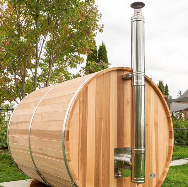 Dundalk Canadian Timber White Cedar Serenity Outdoor Sauna | 2-4 People | Wood or Electric Heater