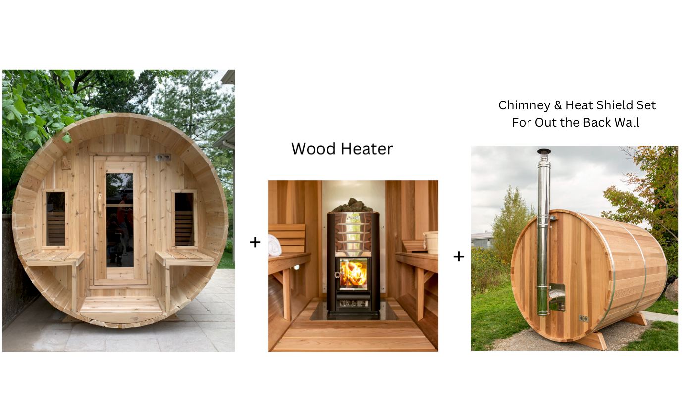 Dundalk Canadian Timber White Cedar Tranquility Outdoor | 2-4 People | Wood or Electric Heater