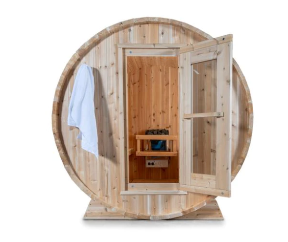 Dundalk 4 Person White Cedar Outdoor Sauna Harmony | 2-4 People | Wood or Electric Heater