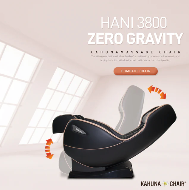 Kahuna CM L-Track Zero Gravity Compact Massage Chair Hani3800 Gold