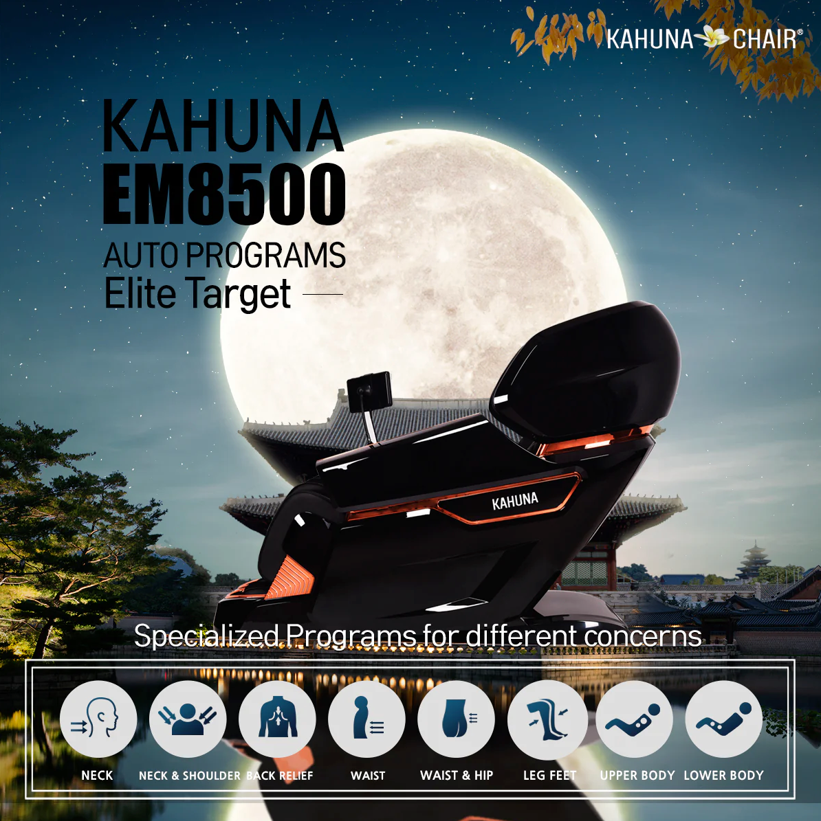 Kahuna The King’s Elite EM-8500 Massage Chair - Black