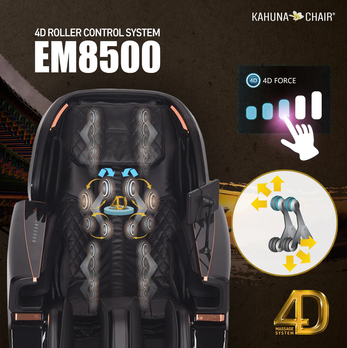 Kahuna The King’s Elite EM-8500 Massage Chair - Black