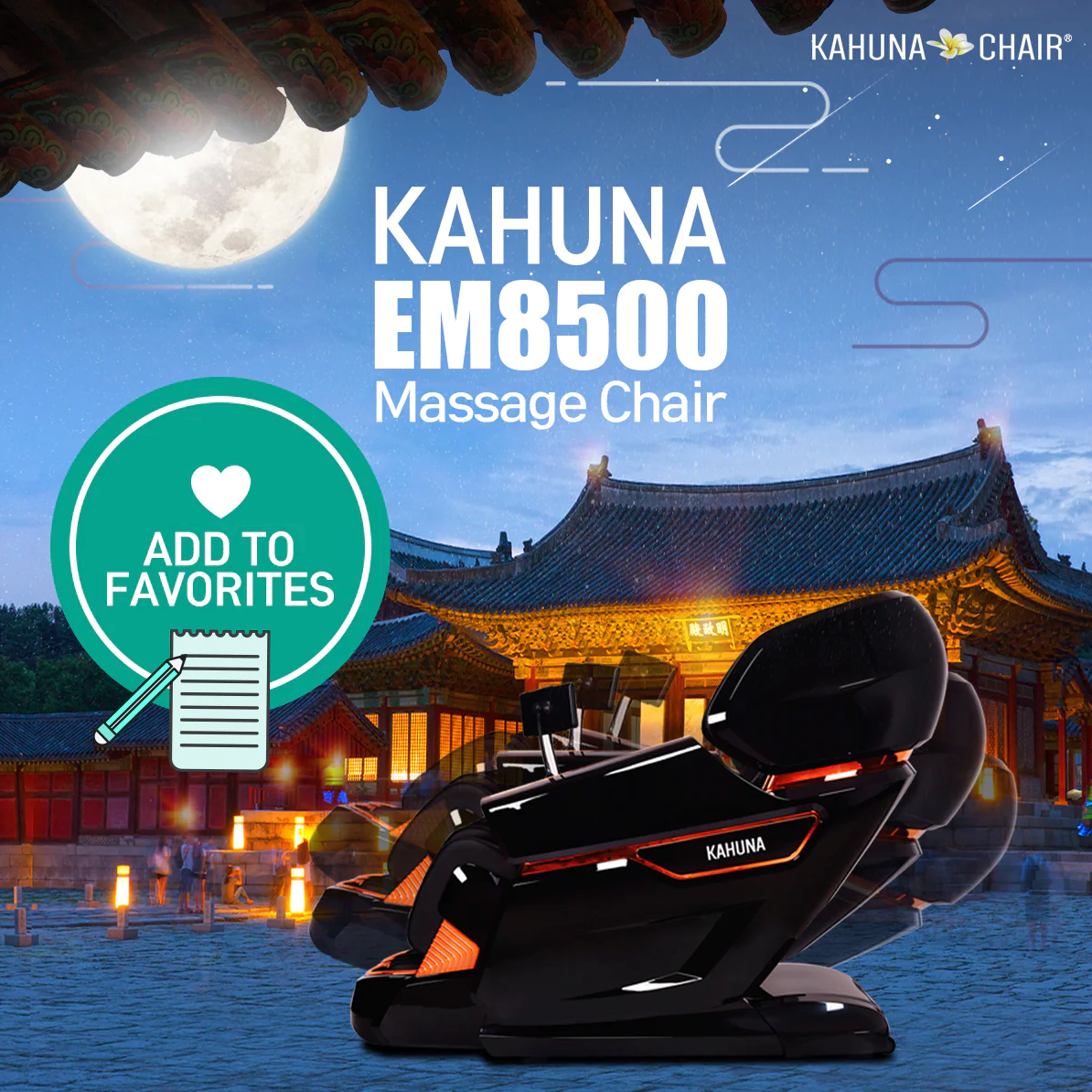 Kahuna The King’s Elite EM-8500 Massage Chair - Dark/Brown