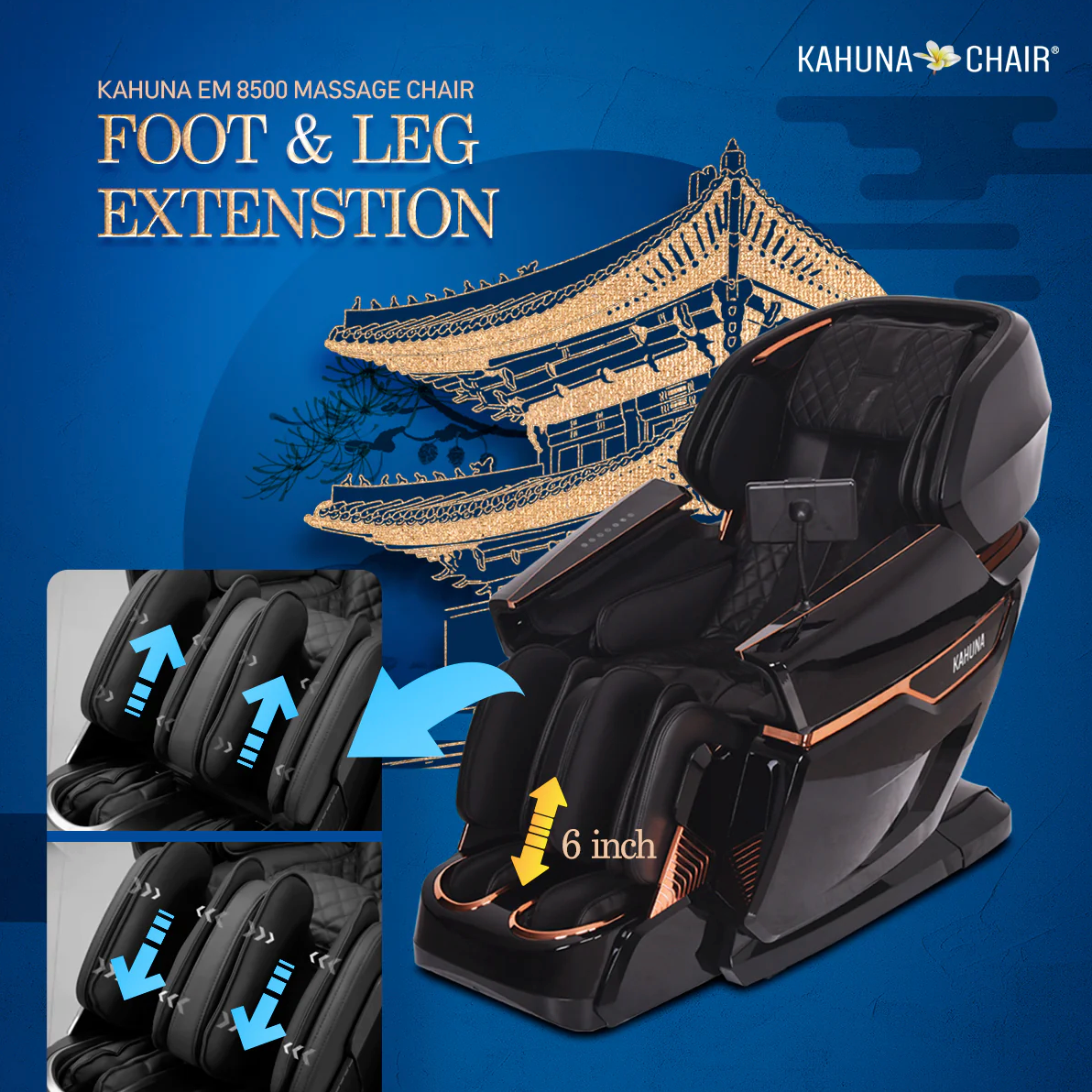 Kahuna The King’s Elite EM-8500 Massage Chair - Black
