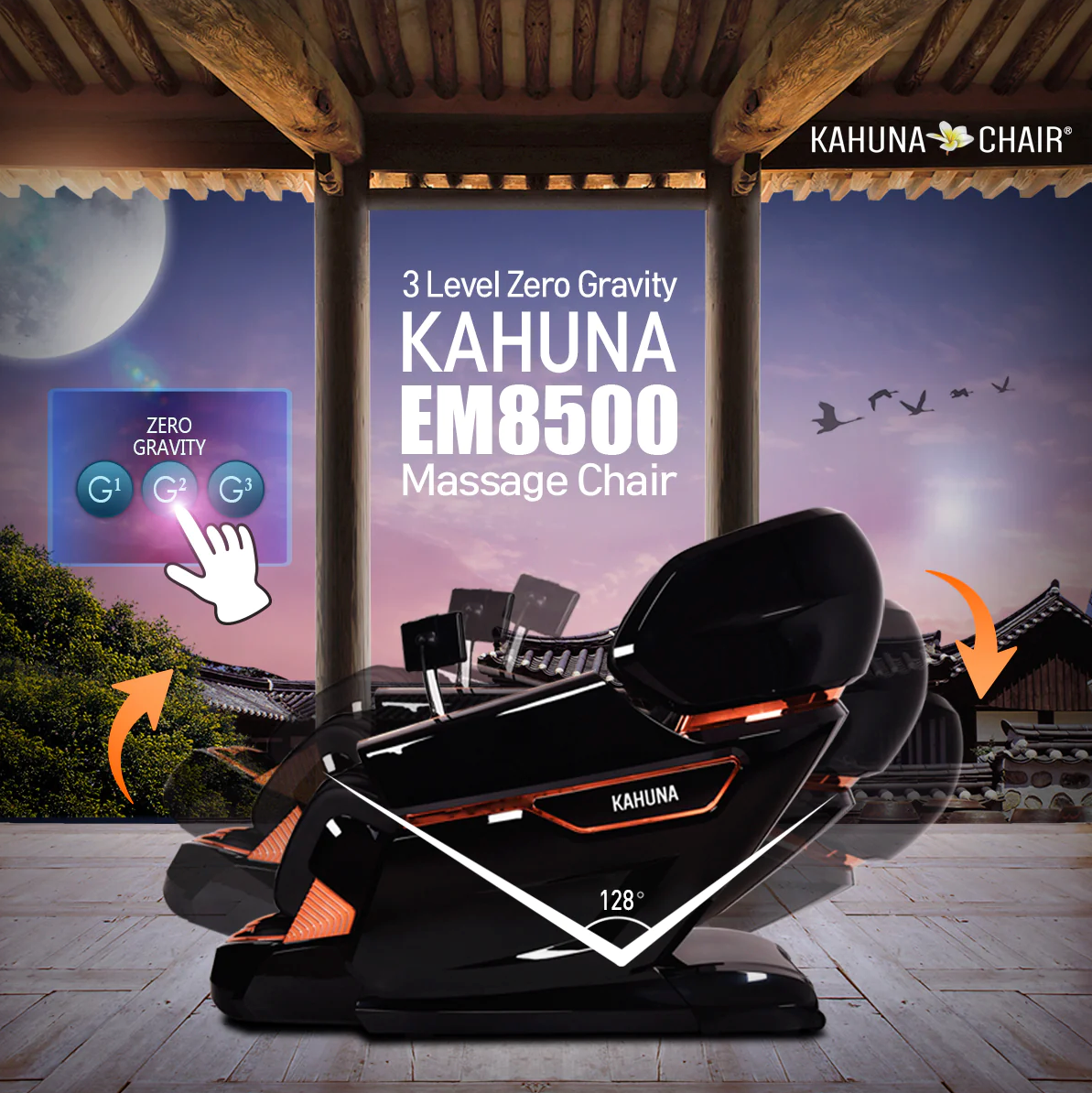 Kahuna The King’s Elite EM-8500 Massage Chair - Dark/Brown