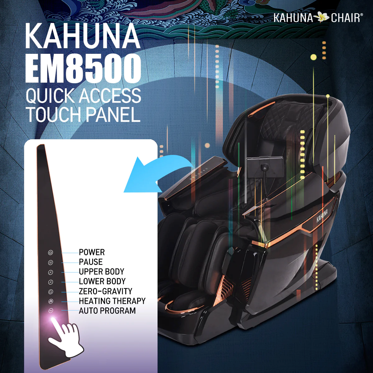 Kahuna The King’s Elite EM-8500 Massage Chair - Dark/Brown