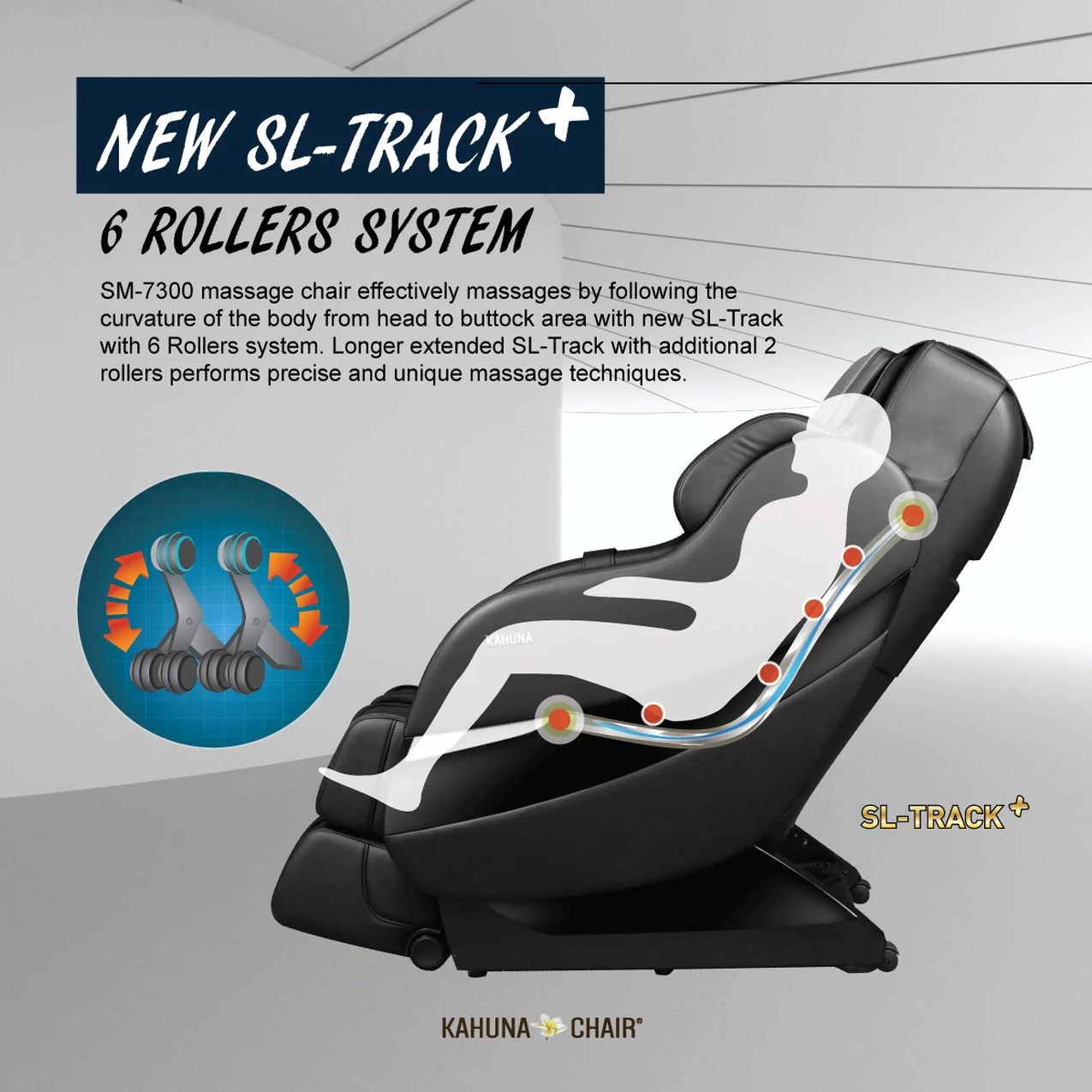 Kahuna SM Premium SL track Massage Chair - Black