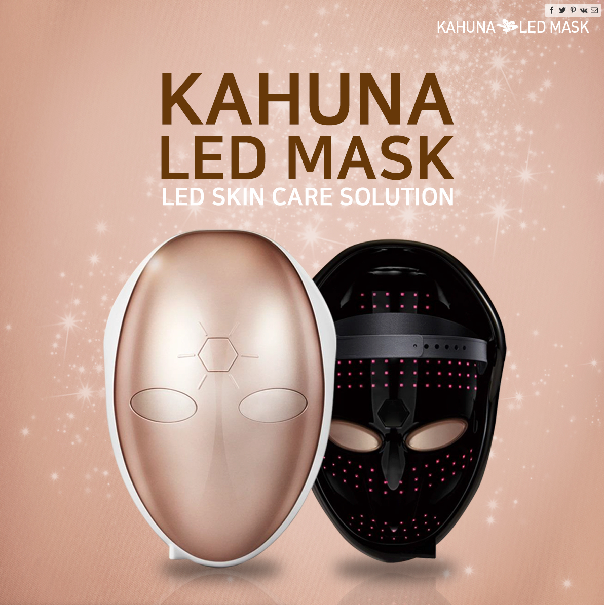 Kahuna Mask – Rosegold / White