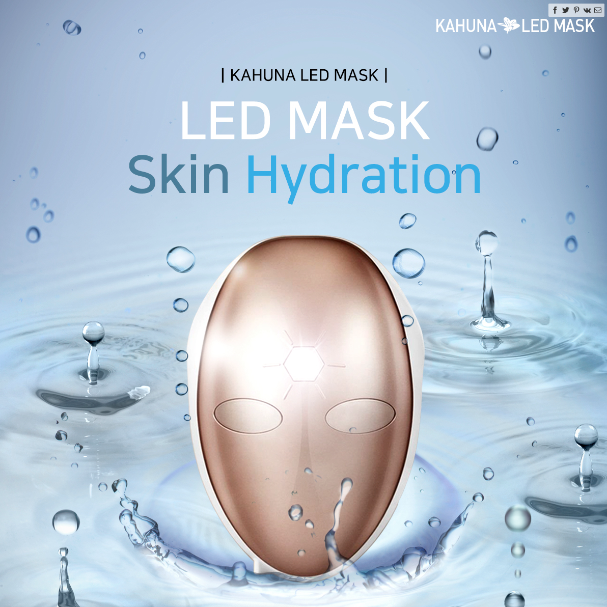 Kahuna Mask – Rosegold / White