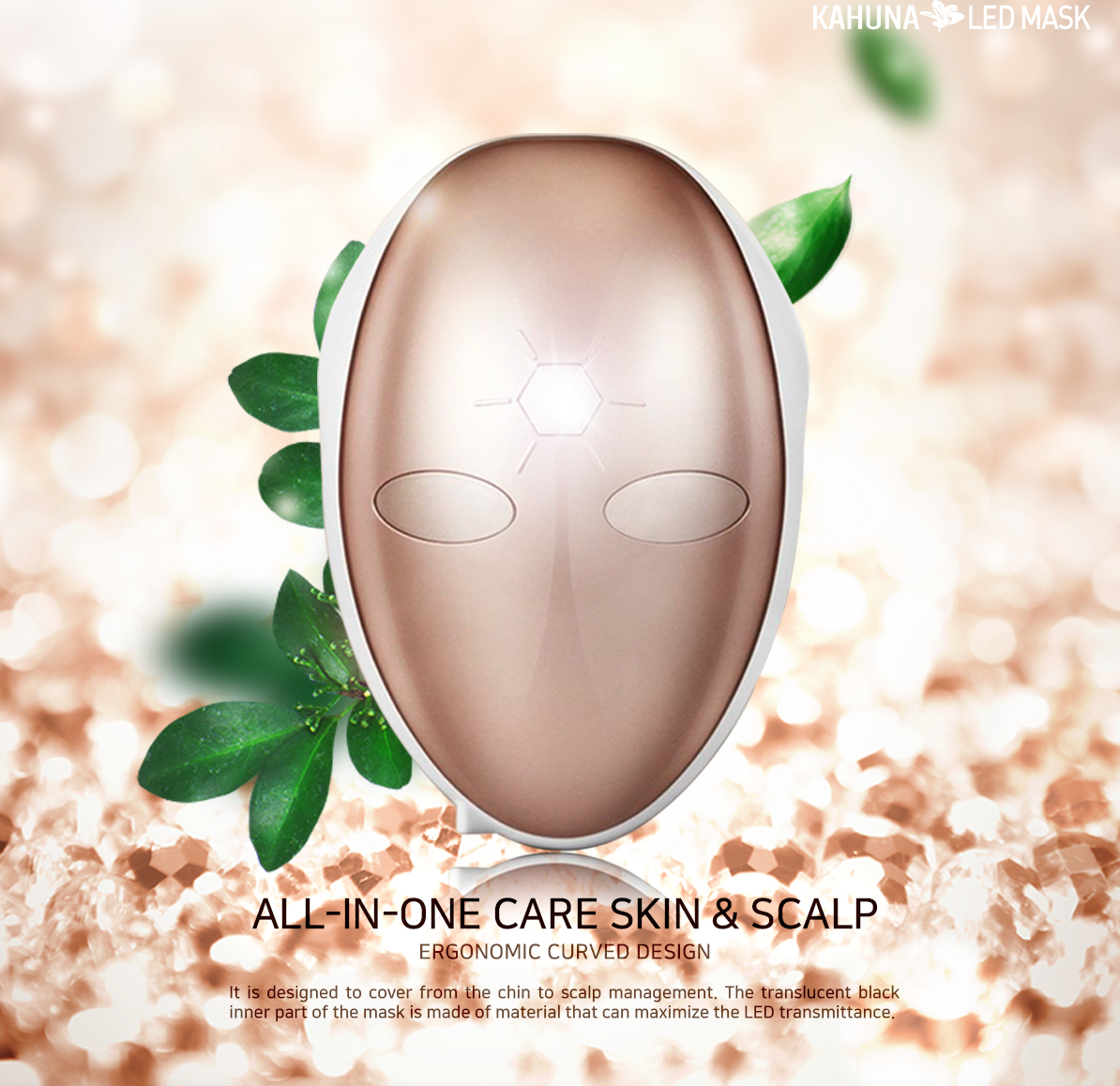 Kahuna Mask – Rosegold / White