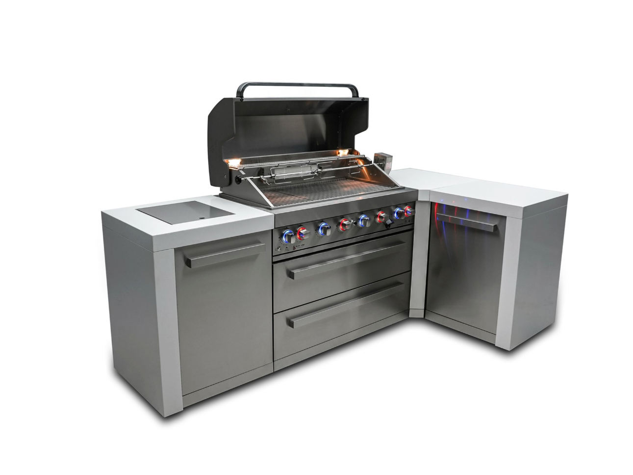 Mont Alpi 6-burner Deluxe Island with a 90-Degree Corner MAi805-D90 - 94''