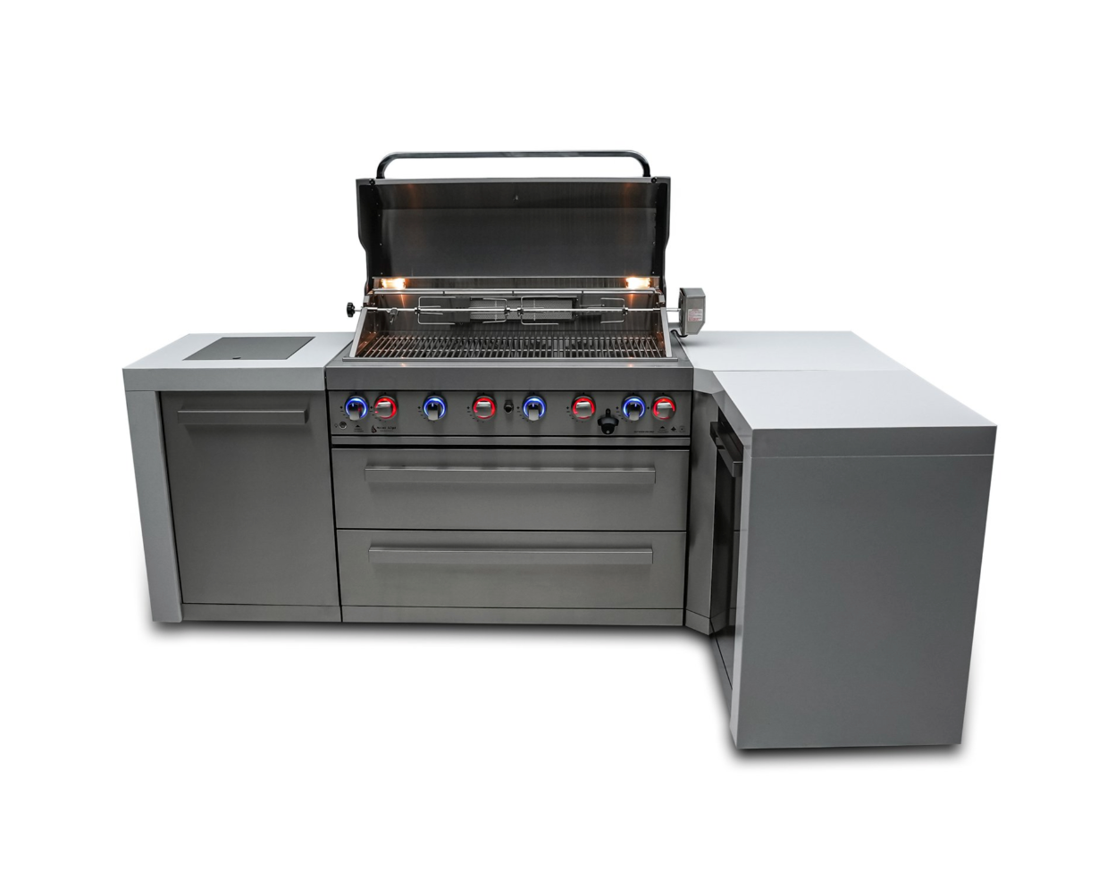Mont Alpi 6-burner Deluxe Island with a 90-Degree Corner MAi805-D90 - 94''