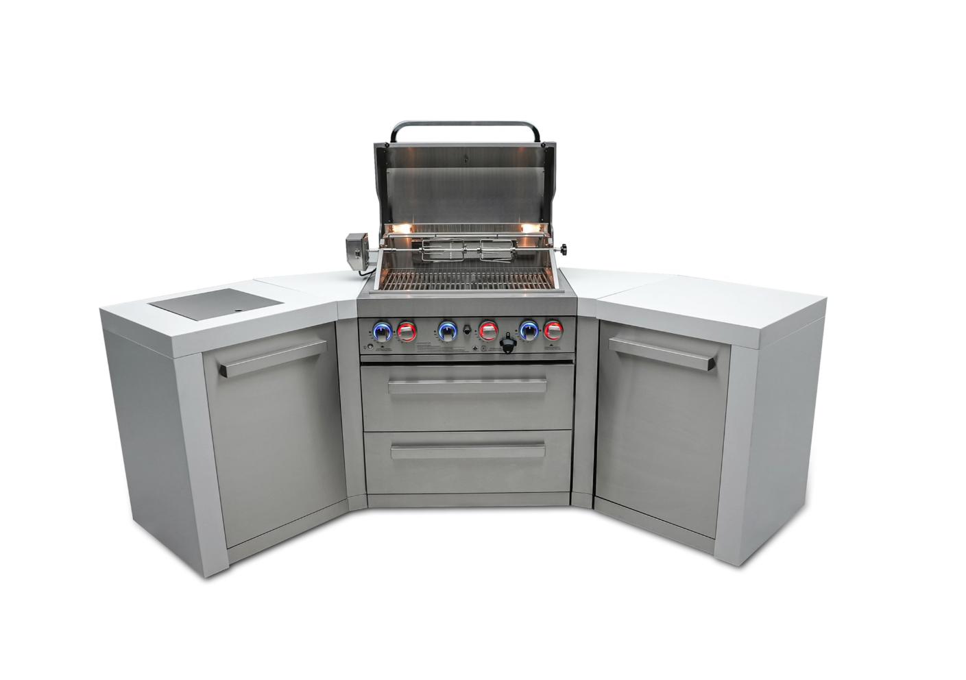Mont Alpi 4-burner Deluxe Island with 45-degree corners MAi400-D45 - 106''