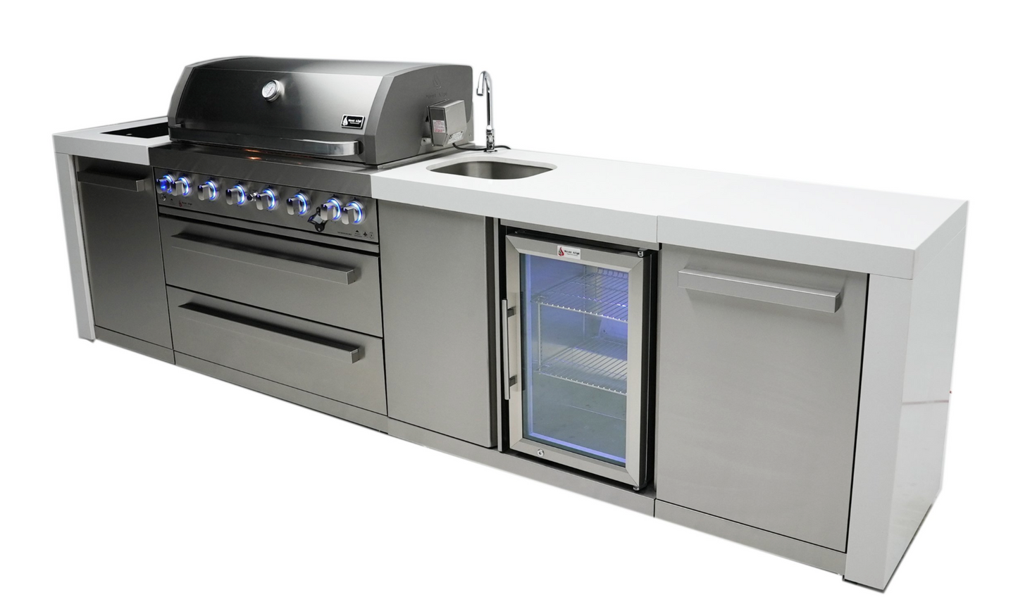 Mont Alpi 6-burner Deluxe Island With A Beverage Center MAi805-DBEV - 132''