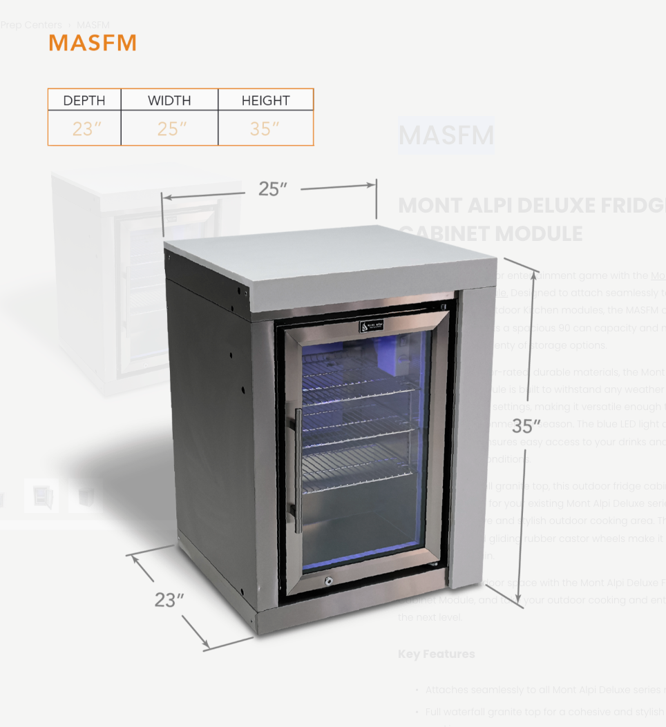 Mont Alpi Deluxe Fridge Cabinet Module