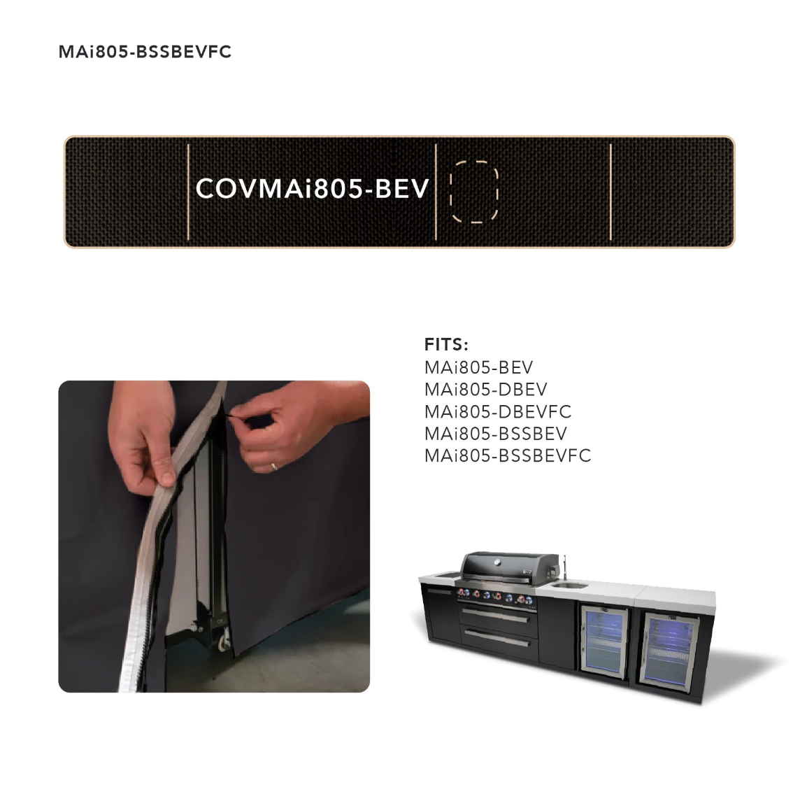 Weather Cover Mont Alpi 805 Island and Beverage Center Cover Complete Set - COVMAI805-BEV