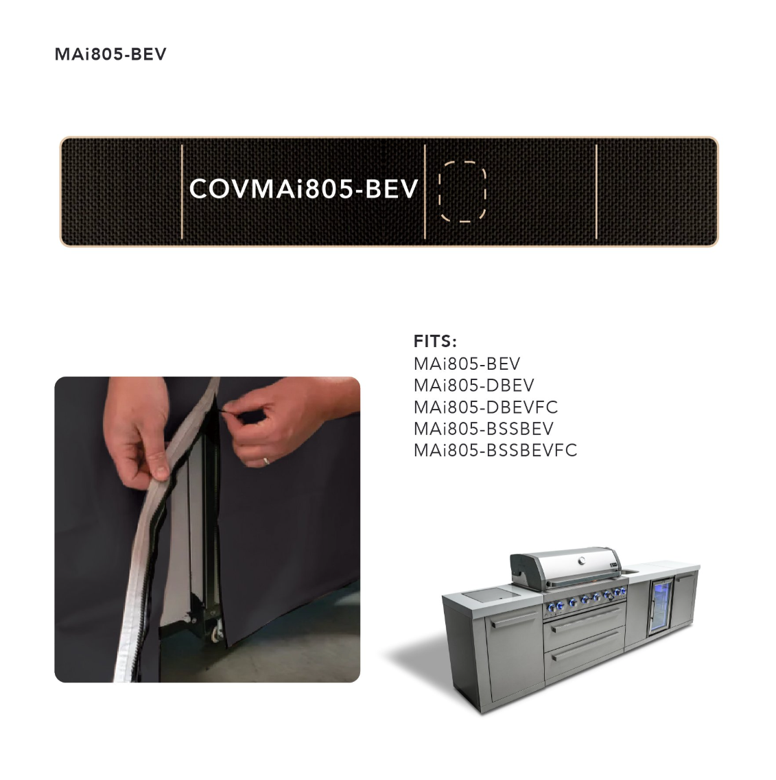 Weather Cover Mont Alpi 805 Island and Beverage Center Cover Complete Set - COVMAI805-BEV
