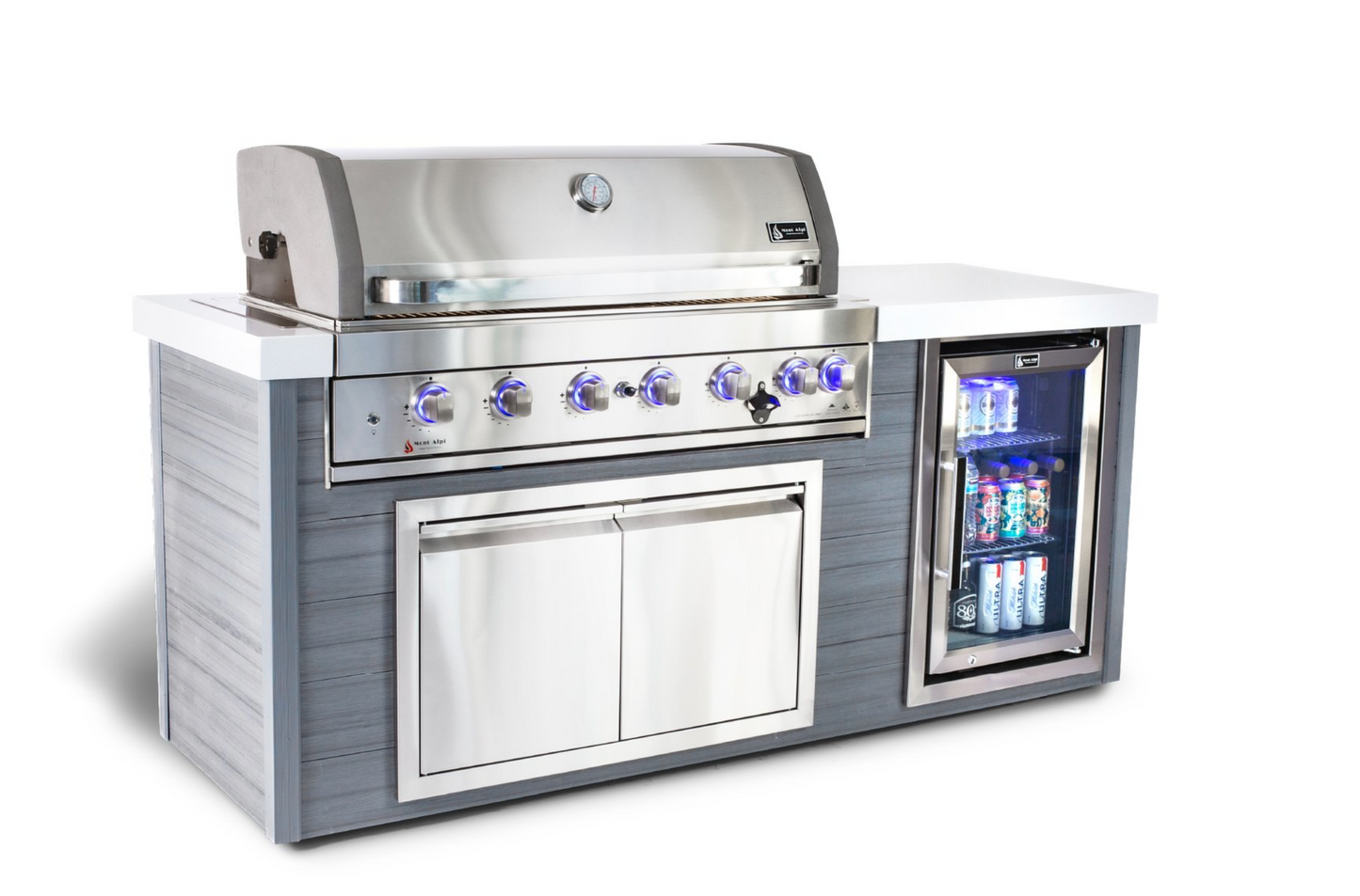 Mont Alpi 6-Burner Artwood Island in Stainless Steel-MA805-AW