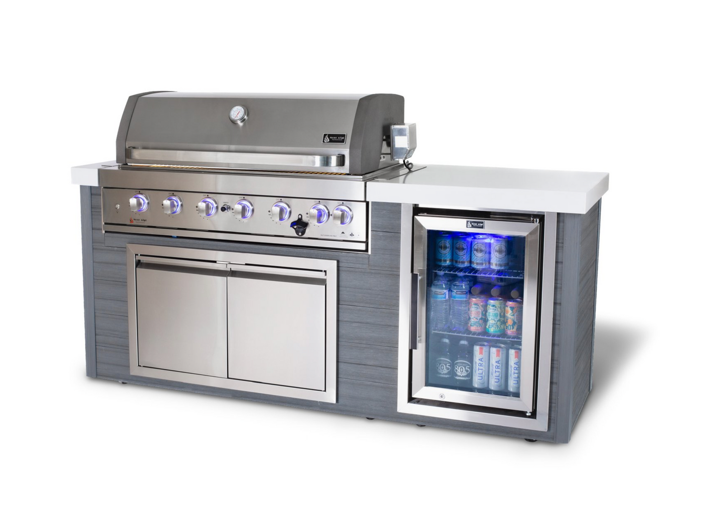 Mont Alpi 6-Burner Artwood Island in Stainless Steel-MA805-AW