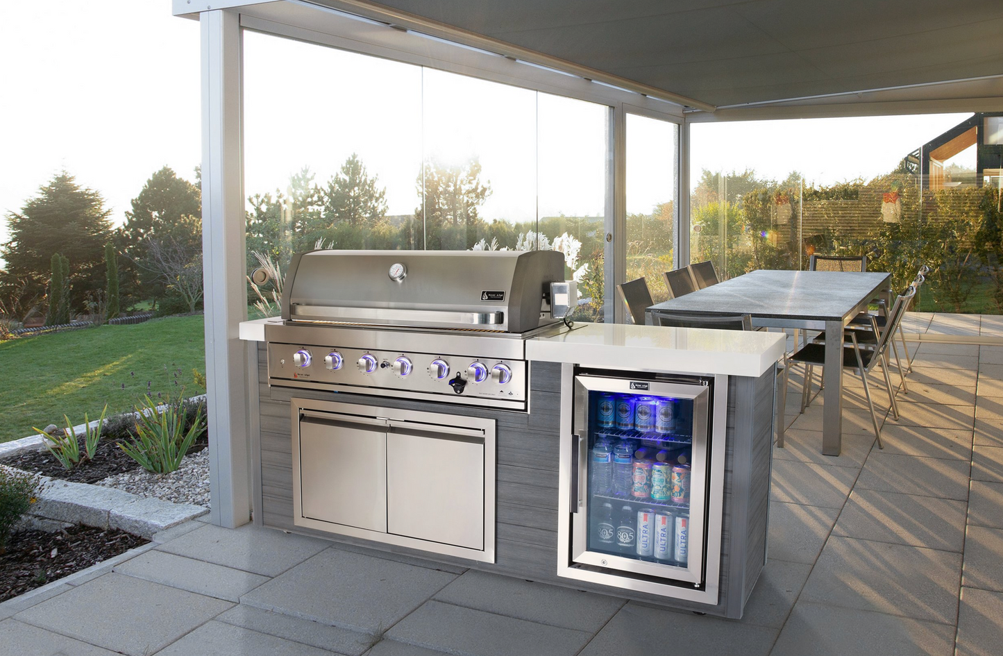 Mont Alpi 6-Burner Artwood Island in Stainless Steel-MA805-AW