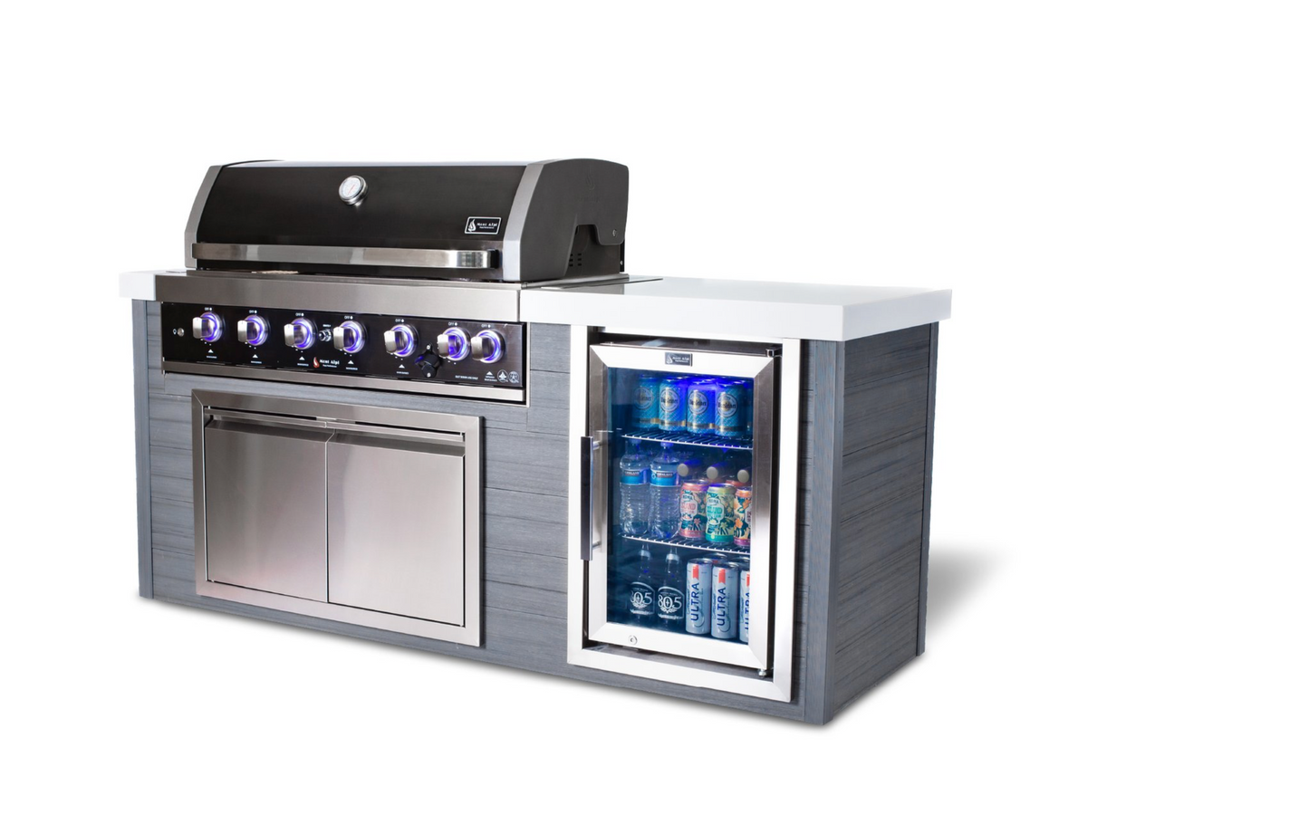 Mont Alpi 6-Burner Artwood Island in Black Stainless Steel -MA805-AWBSS