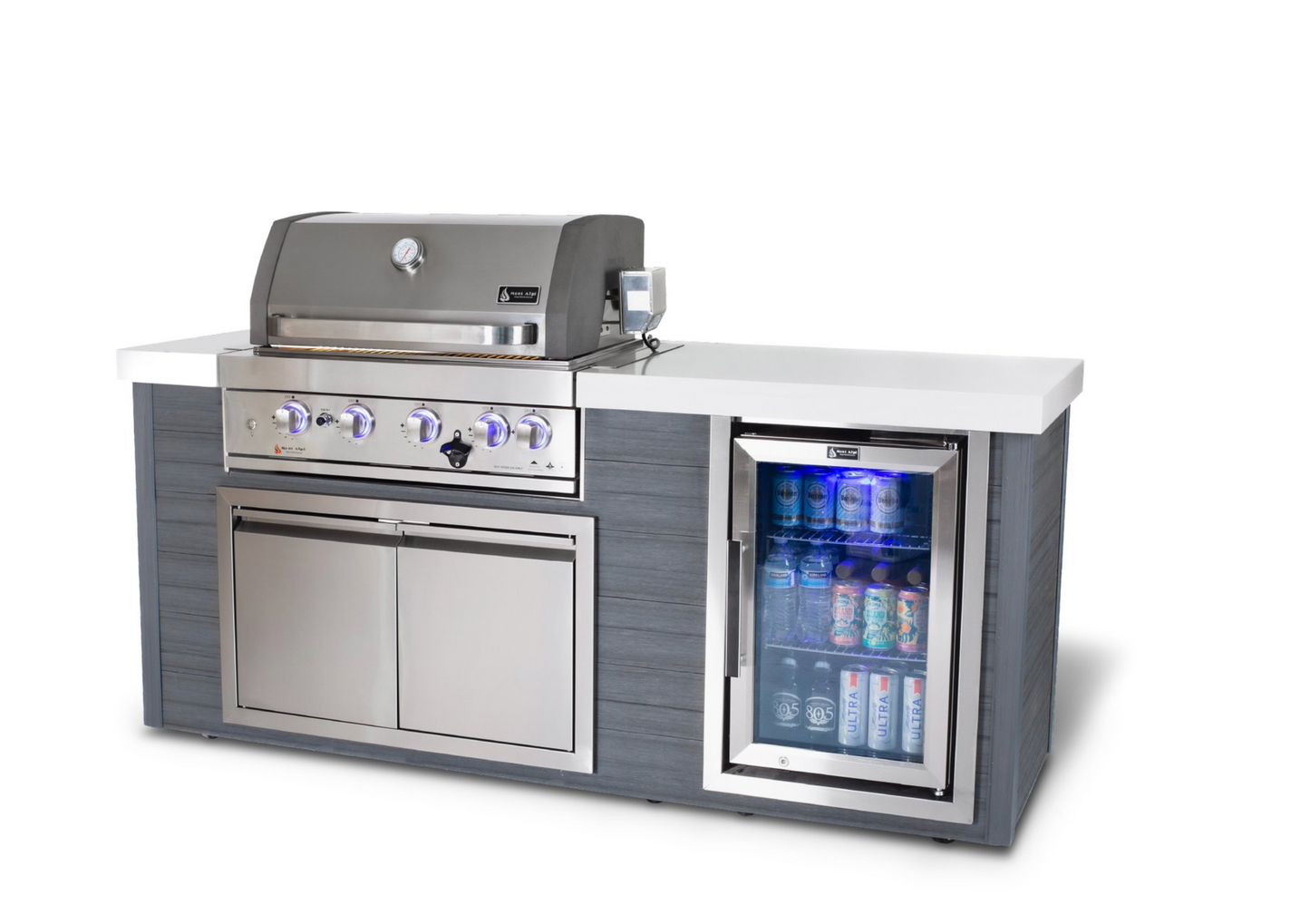 Mont Alpi 4-Burner Artwood Island in Stainless Steel - MA400-AW